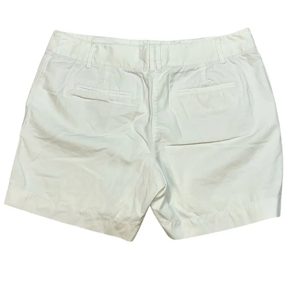 Ann Taylor LOFT Shorts Lot 3 Women 10 White Beige Geometric Linen Blend Casual